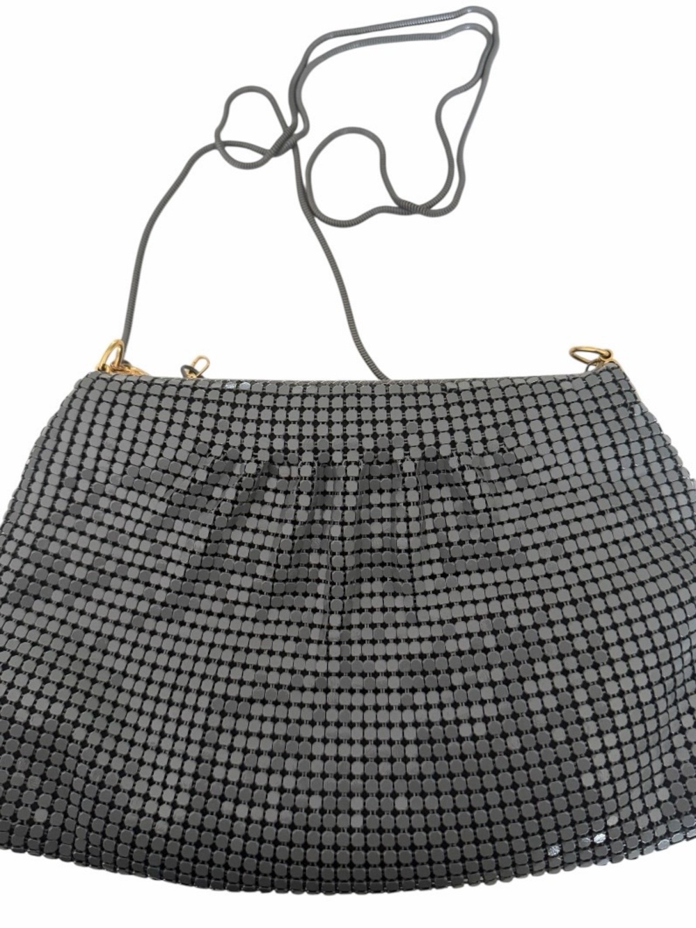 Silver Mesh Evening Crossbody Bag